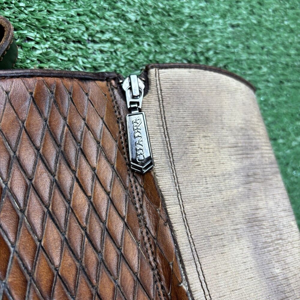 Cuadra Brown Half Python Boots Side Zip Rubber So… - image 4